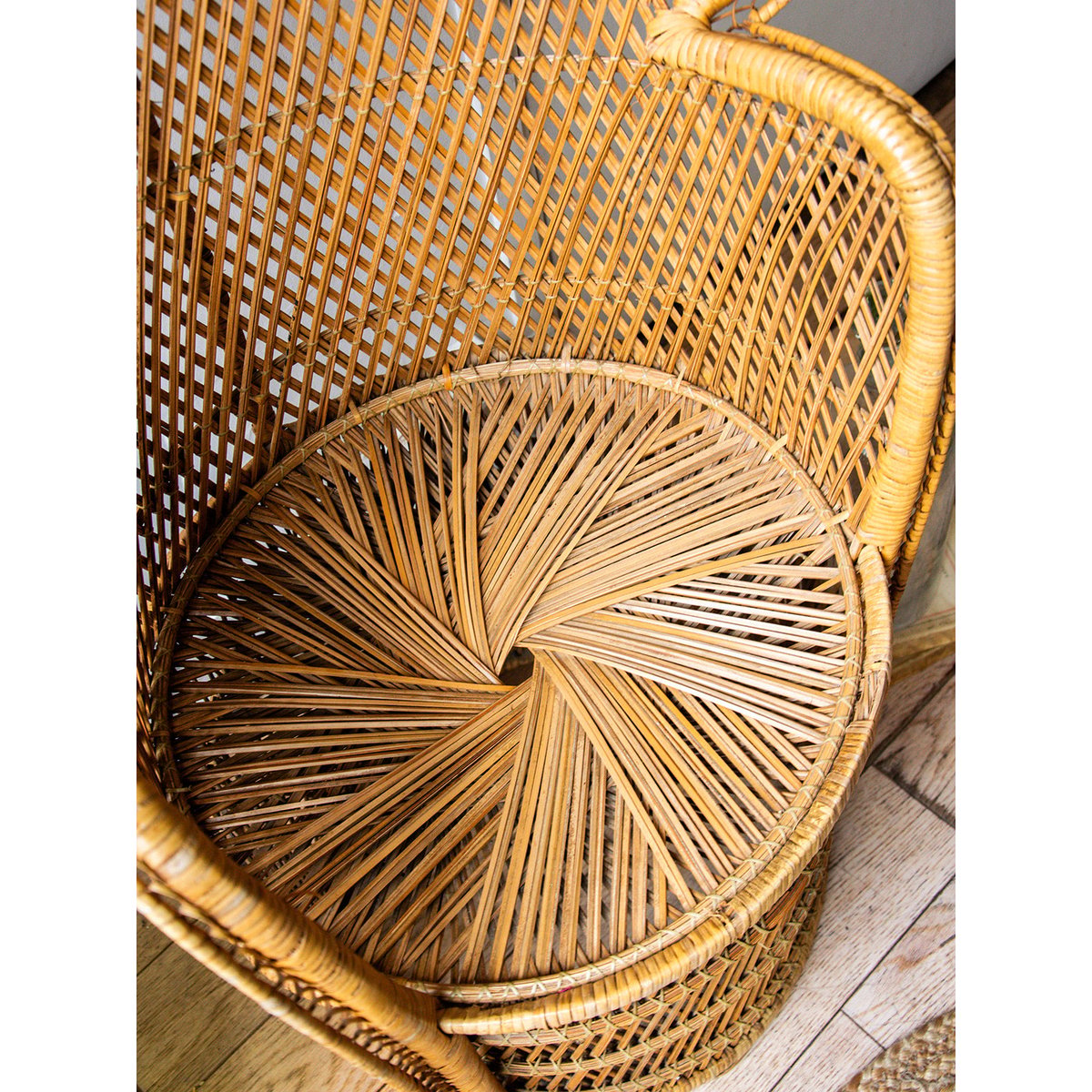 Fauteuil en rotin Ernest N°43 - Bon état bois, DEBONGOUT