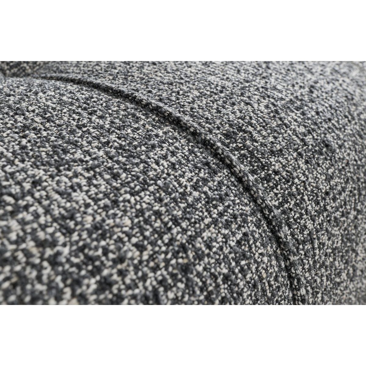 Canapé d'angle convertible 3 places en tissu chiné, ARSENE gris foncé, BOBOCHIC