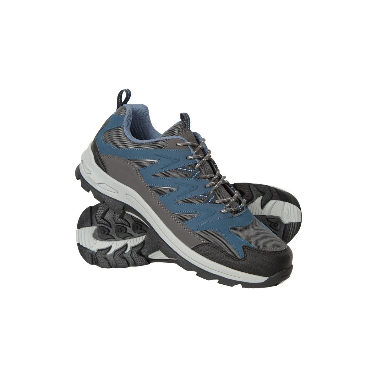 Chaussures de marche contrastées à lacets HIGHLINE bleu marine, MOUNTAIN WAREHOUSE