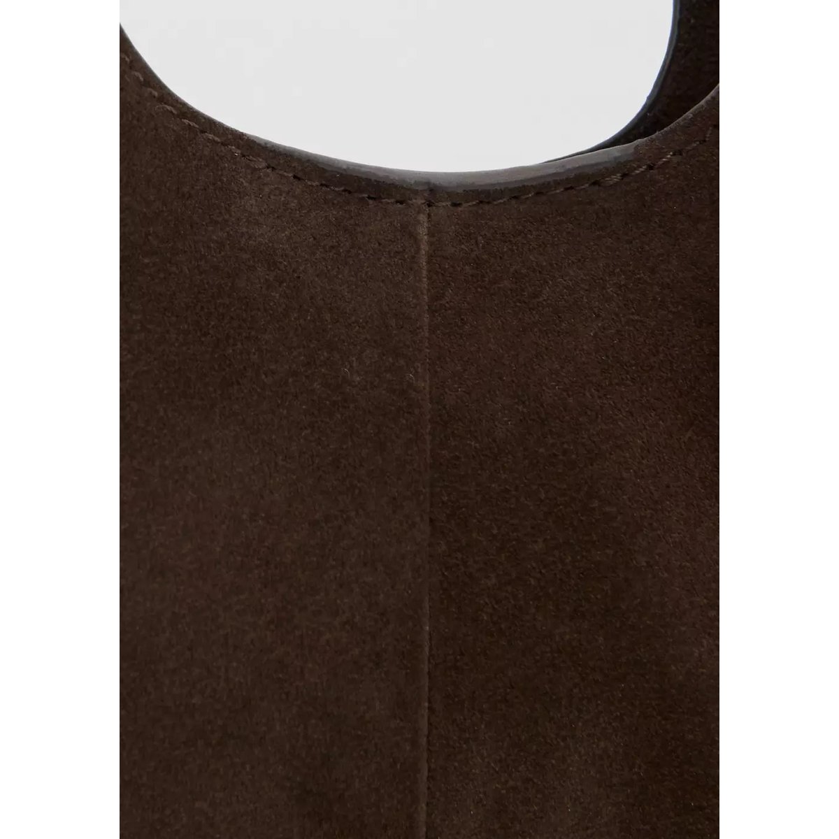 Petit sac en croûte de cuir chocolat, MANGO