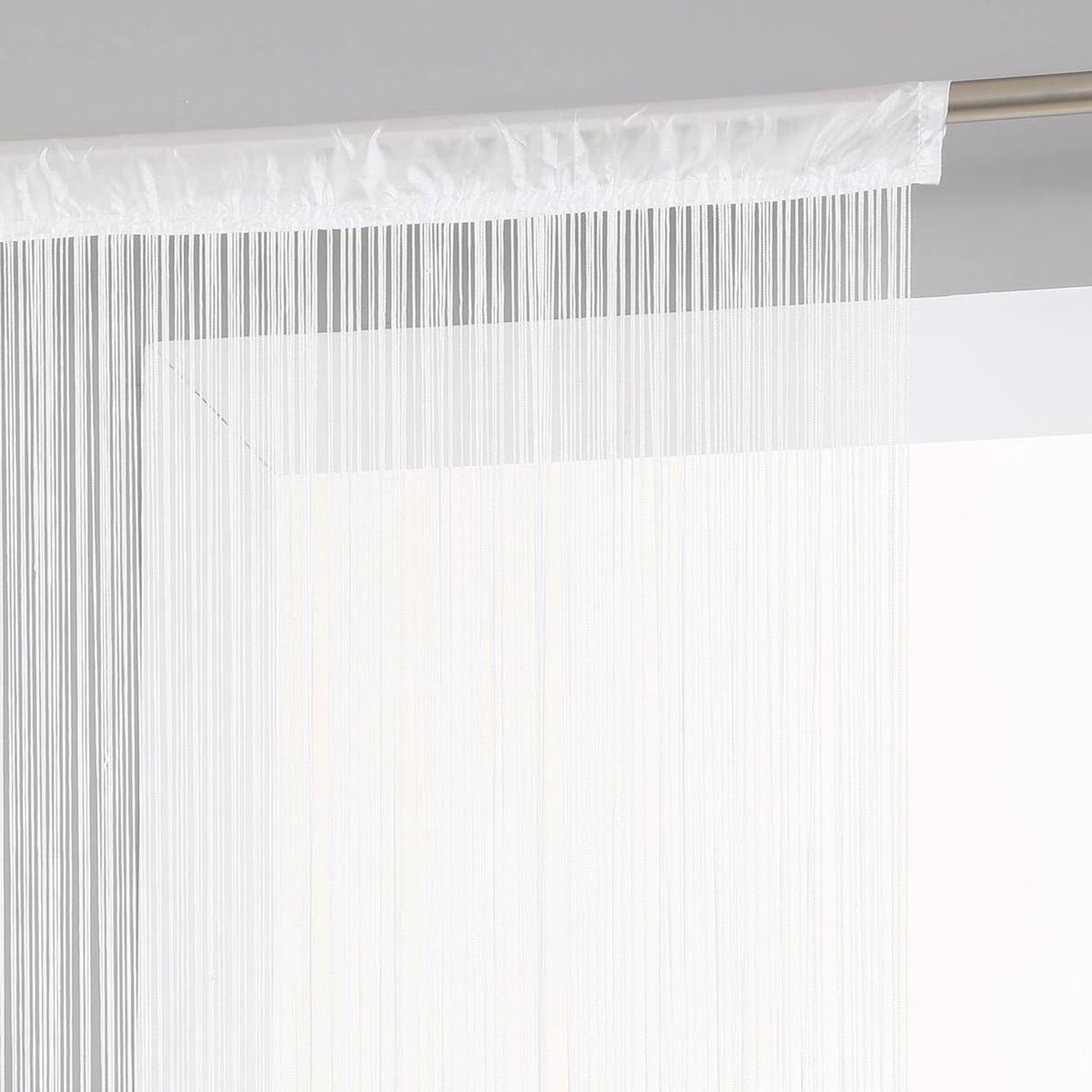 Lot de 2 rideaux fils décoratifs blanc, TOILINUX