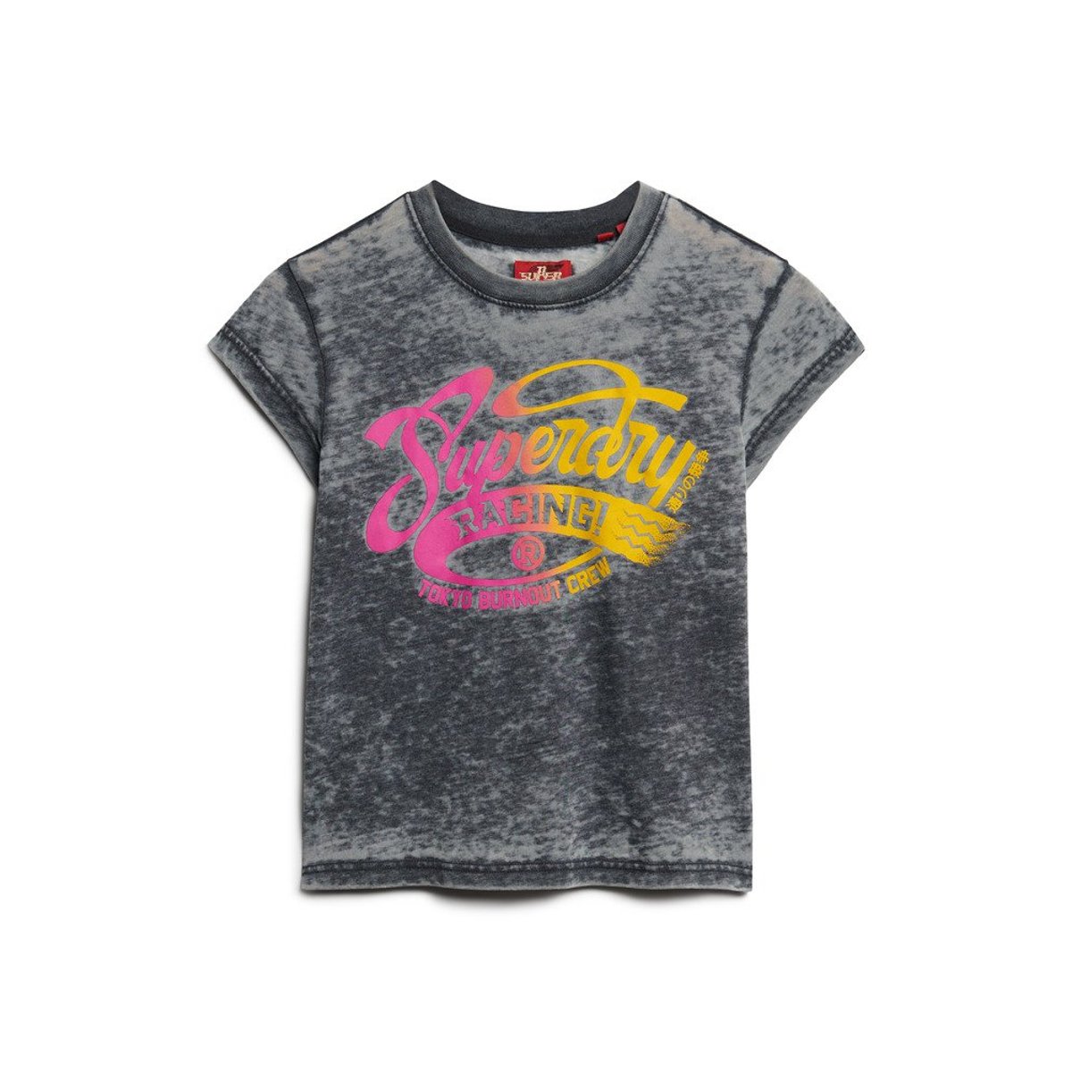 T-shirt à manches courtes Fade Rock Graphic noir de jais, SUPERDRY