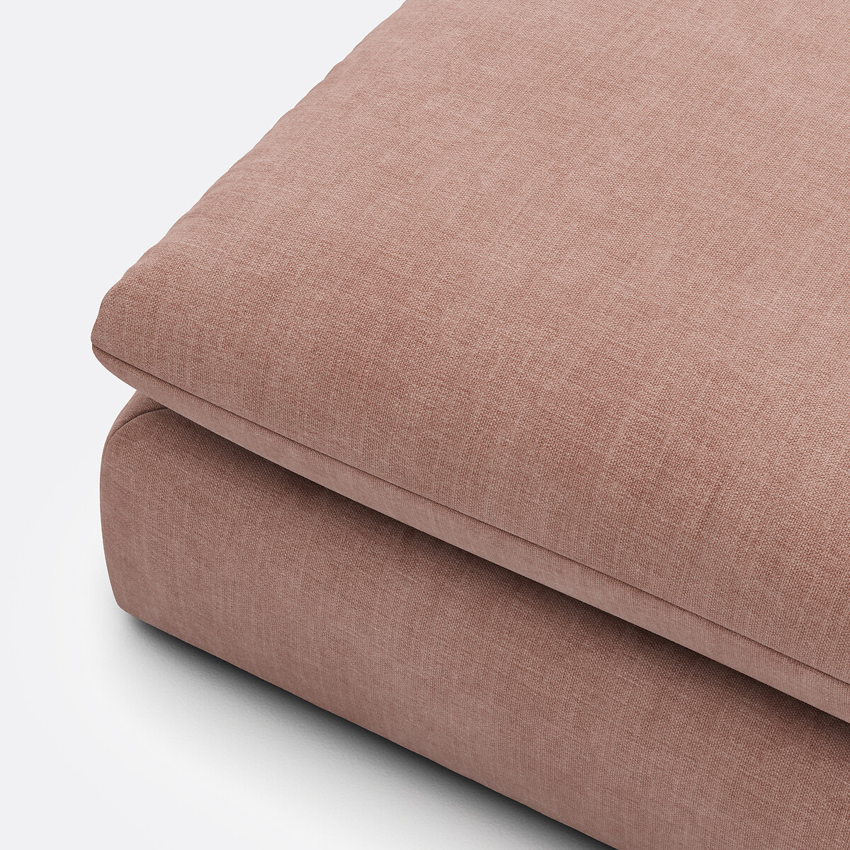 Reposapiés para sofá modular de tejido estructurado, MALO praliné, LA REDOUTE INTERIEURS