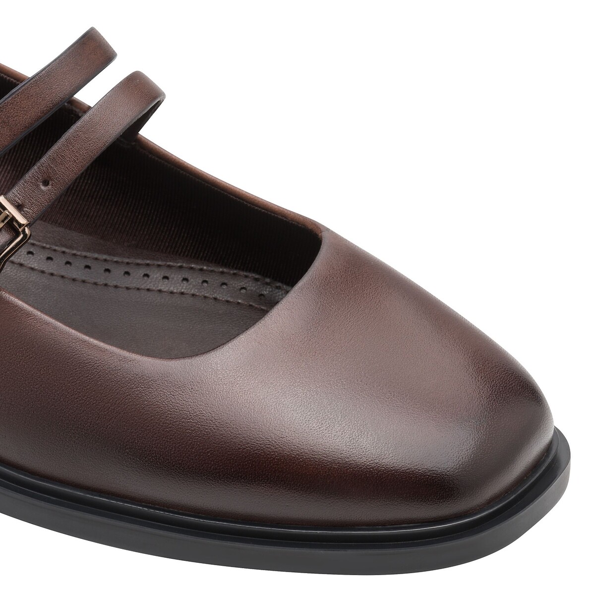 Leather Mary Jane ballet pumps brown, TAMARIS