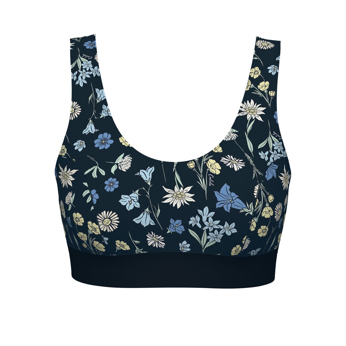 Brassière à bretelles Coton ELASTIC TREND black print, CALIDA