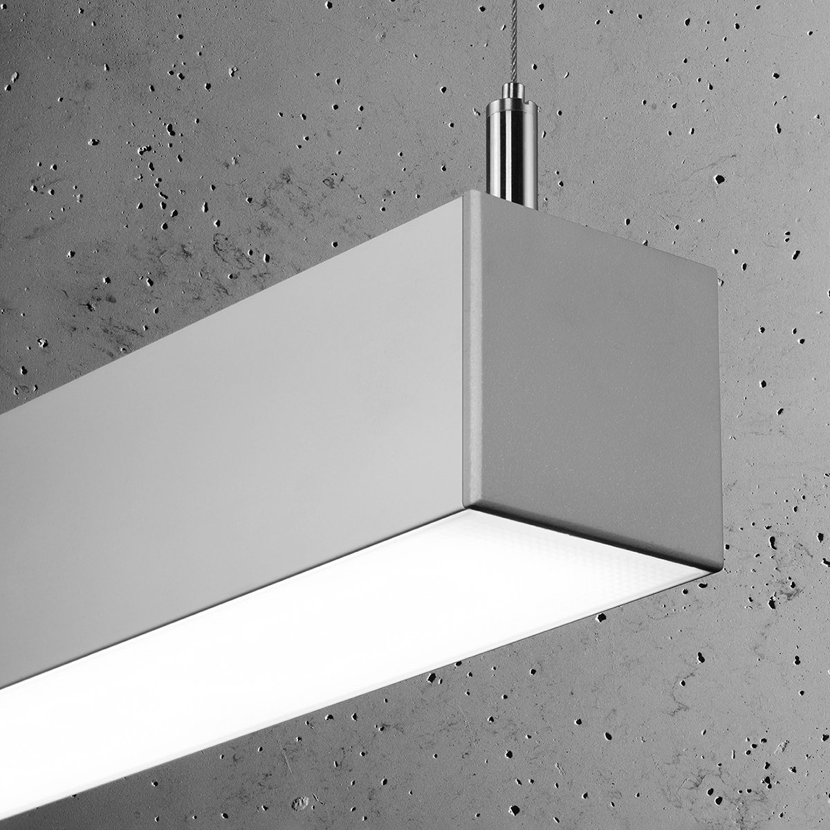 Suspension Aluminium Gris LED 1 Pinne gris, EDEN