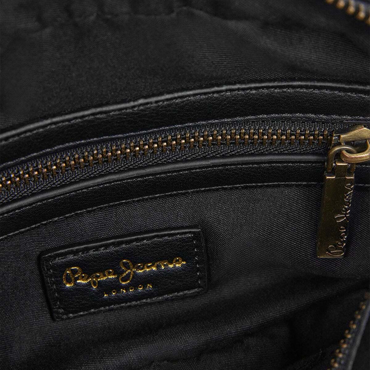 Sac Effet Cuir Imprimé Animal noir, PEPE JEANS
