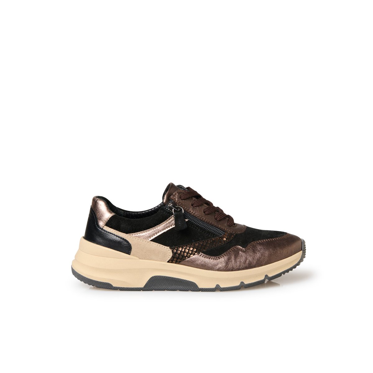 Derbies zippés talon 4 cm marron, PEDICONFORT