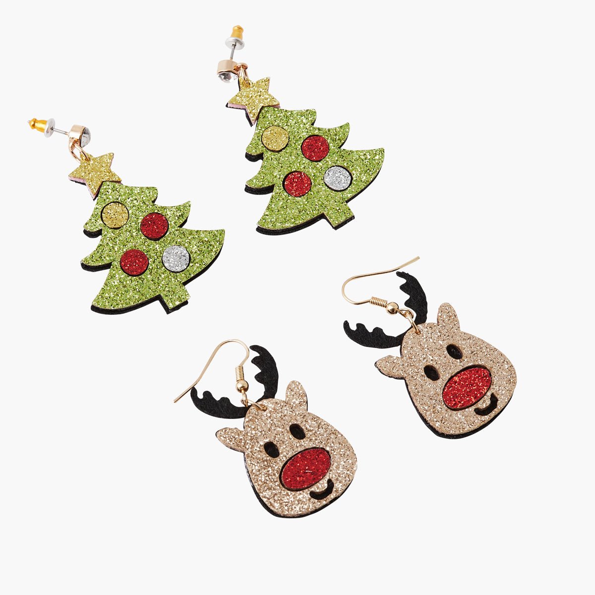 Set de boucles d'oreilles pendantes Xmas Party multicolore, BALABOOSTE