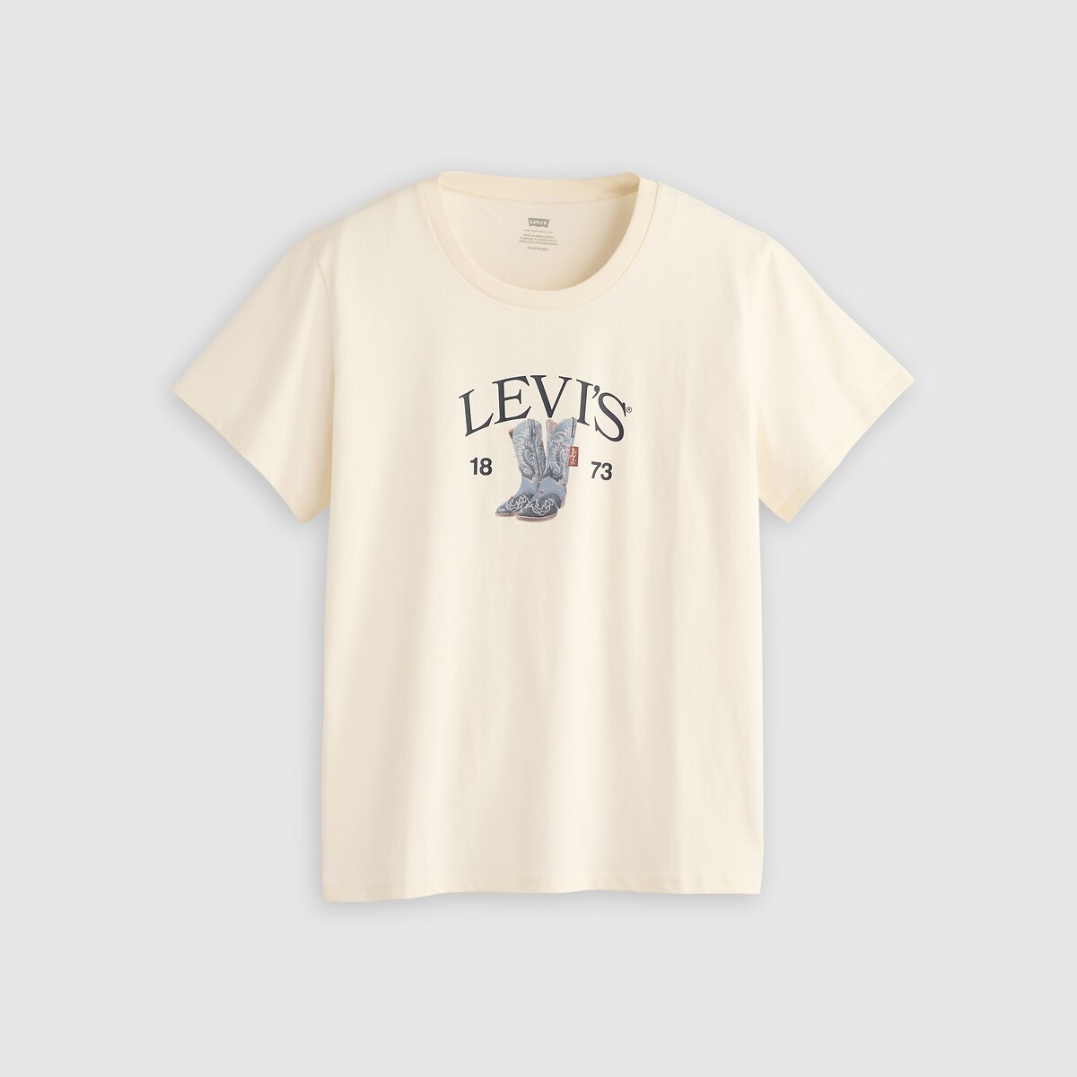 T-shirt girocollo maniche corte motivo davanti ecru , LEVI’S PLUS