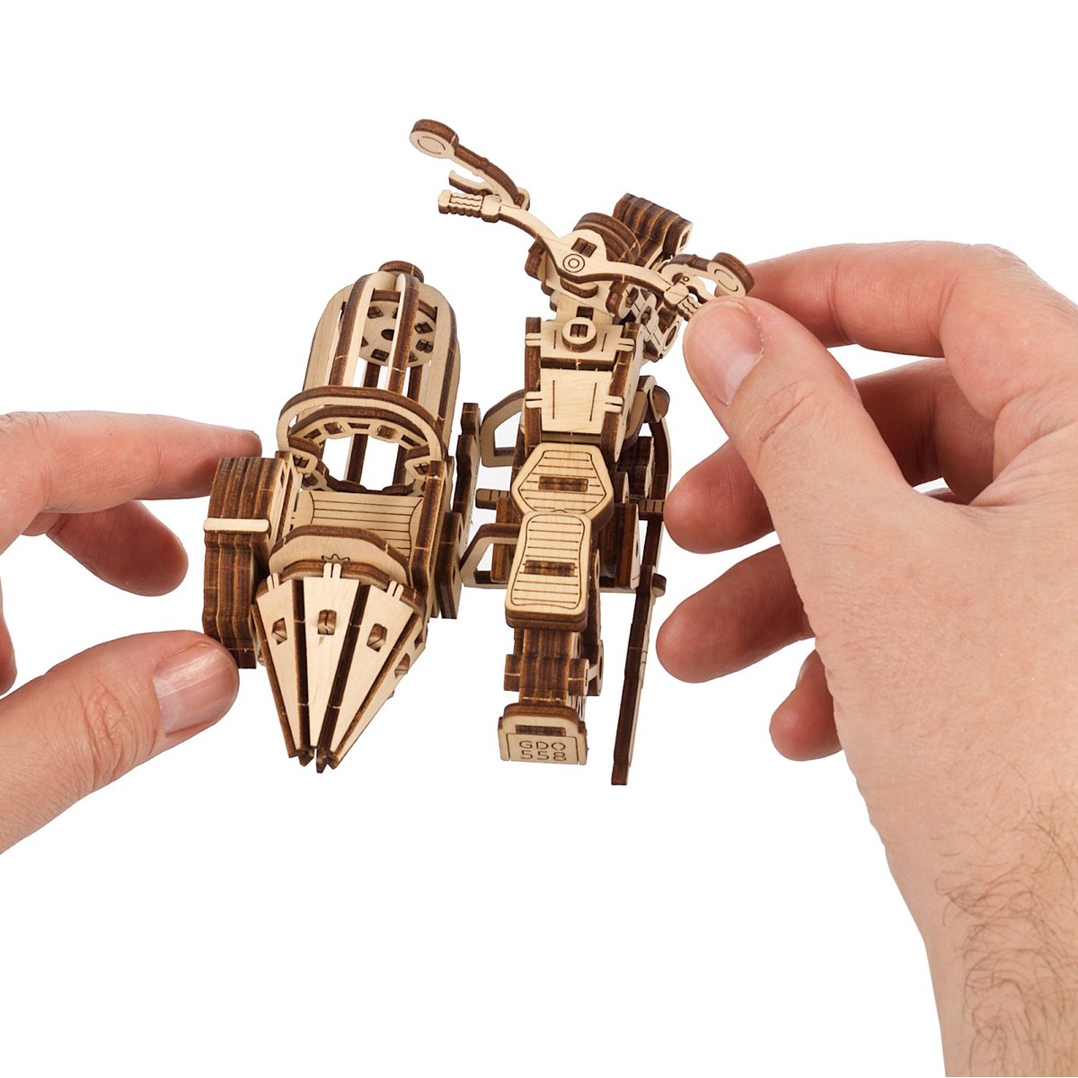 Puzzle 3D Moto volante de Hagrid beige, UGEARS
