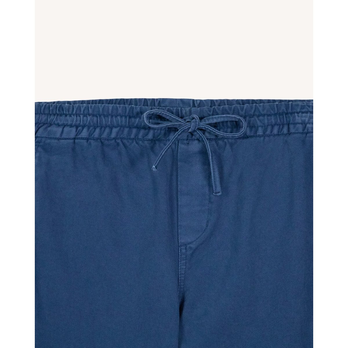Pantalon élastique en tissu sergé bleu foncé, FAGUO
