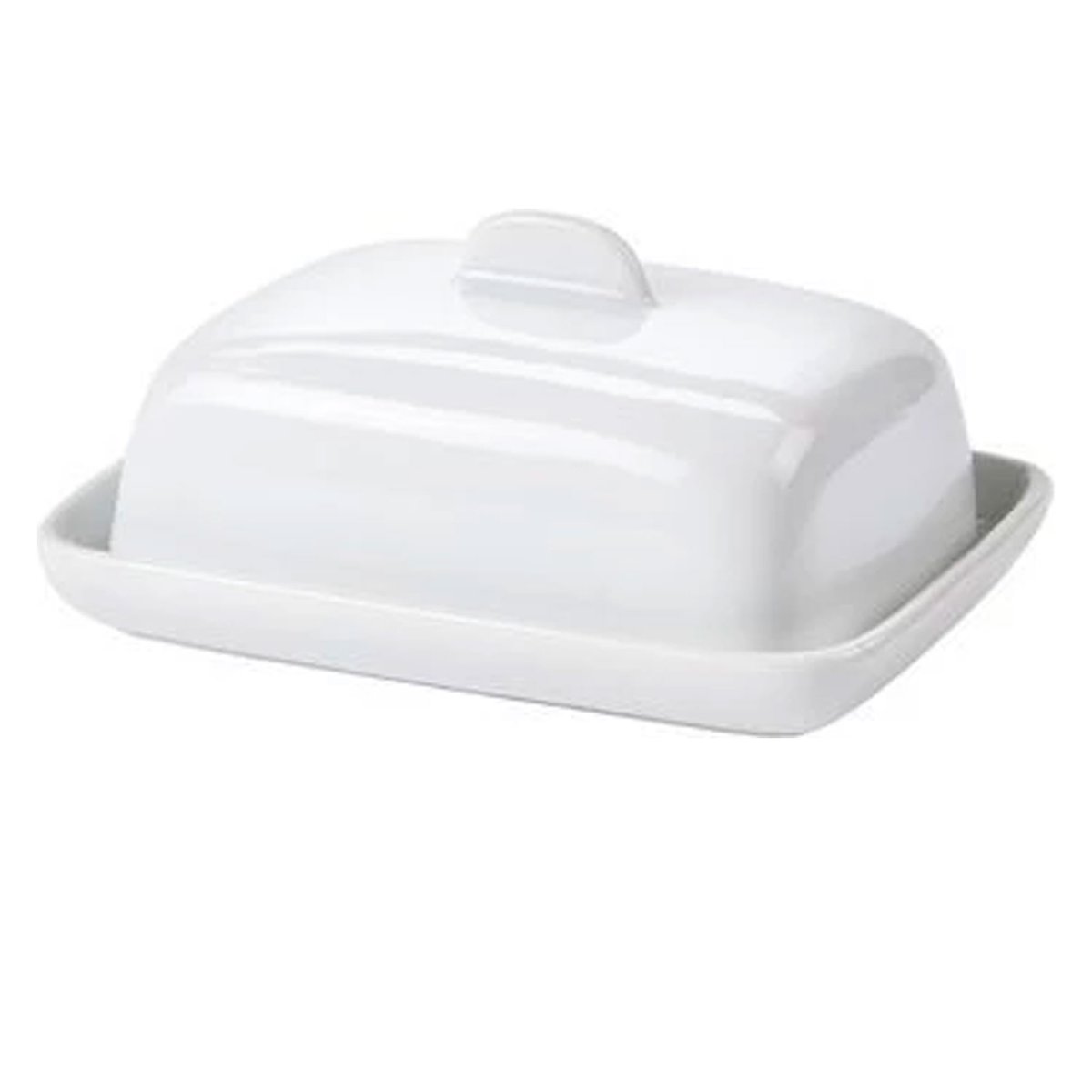 Petit beurrier individuel en porcelaine blanche 9x8x5cm blanc, WADIGA