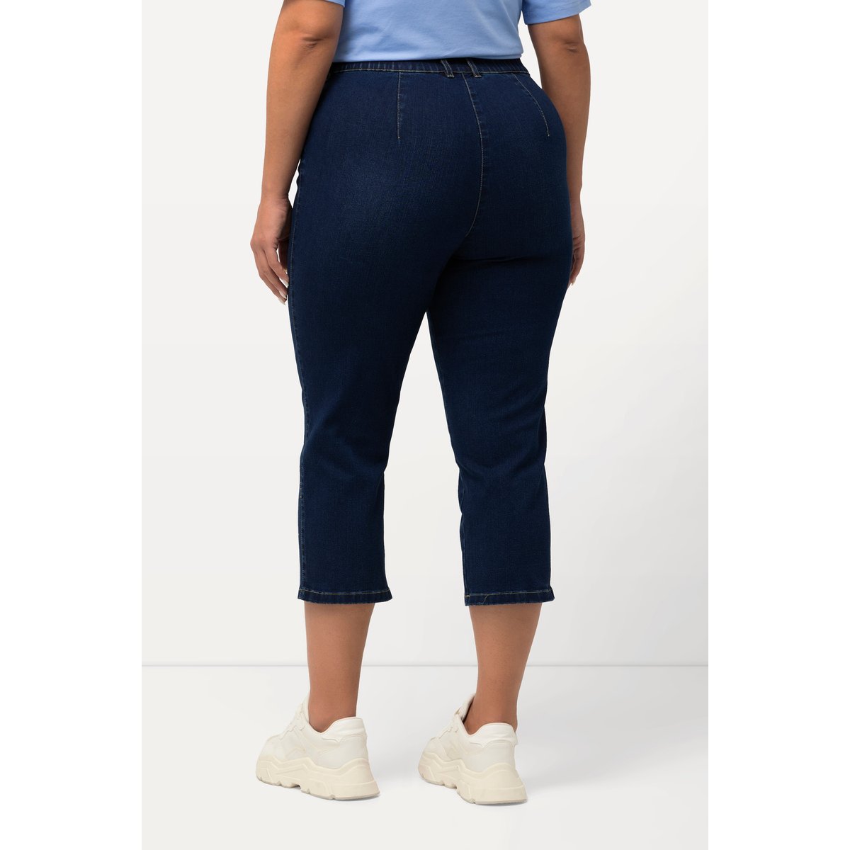 Jean Mony 7/8. Taille élastique. bleu jean, ULLA POPKEN