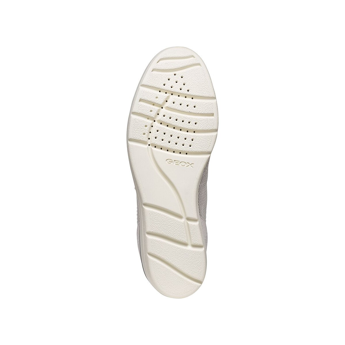 Baskets compensées en cuir Ilde blanc cassé, GEOX