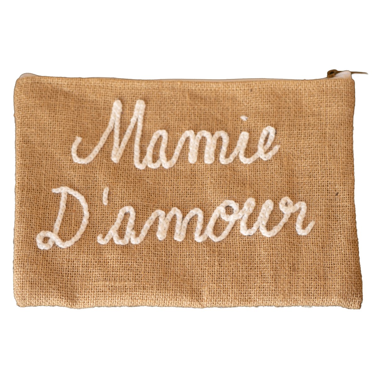 Pochette Jute "Mamie d'amour" naturel, HOME MAISON