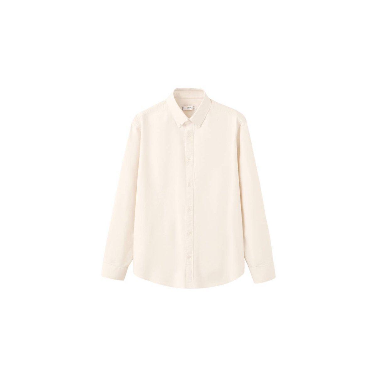 Chemise 100 % coton Oxford jaune pastel, MANGO MAN