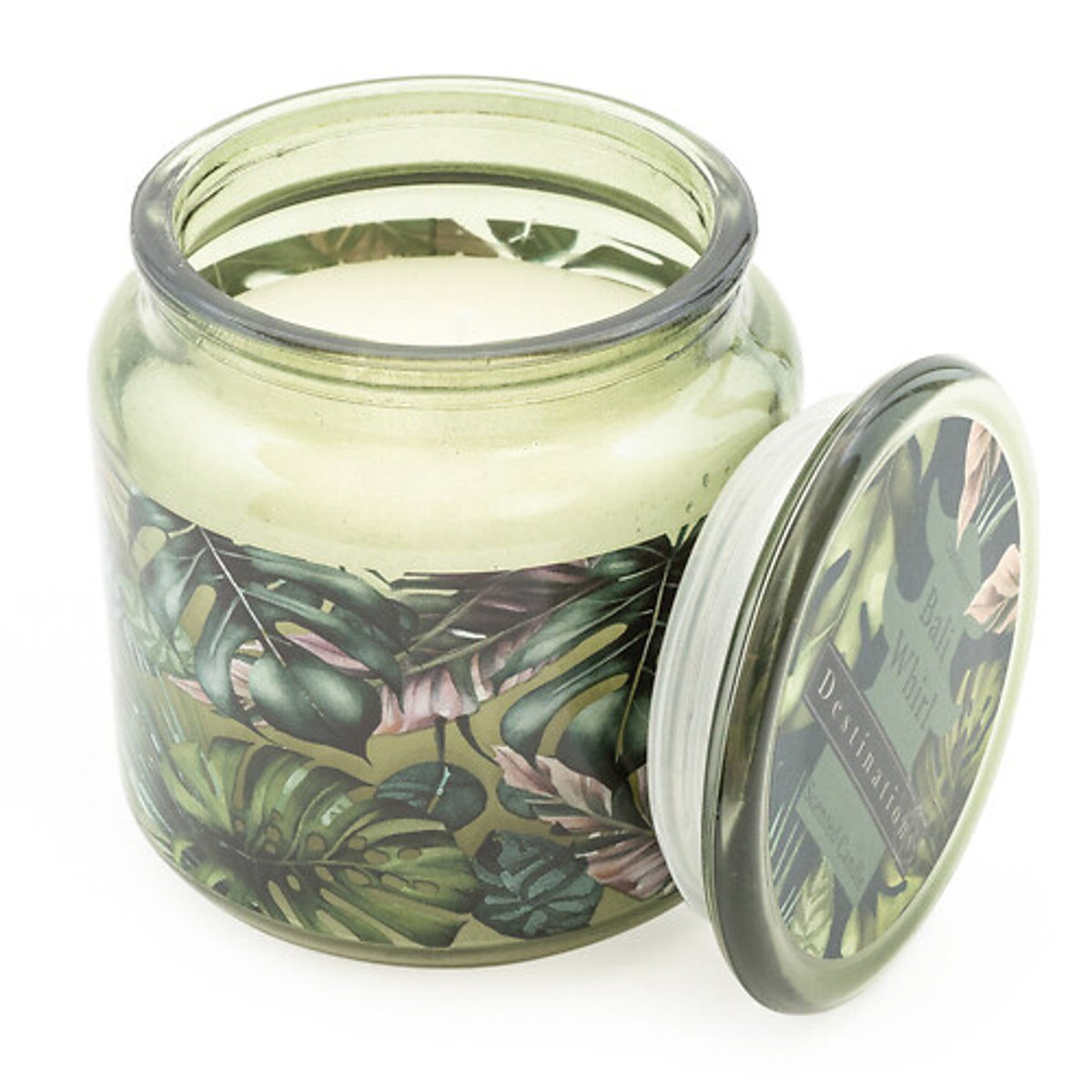 Bali Whirl Jar Candle green, SO'HOME