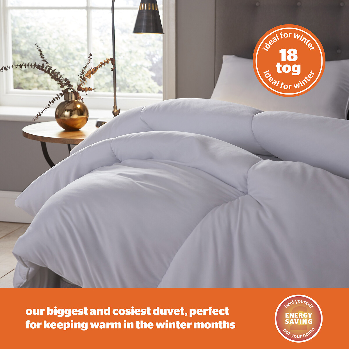 Warm and Cosy Duvet - 18 Tog white, SILENTNIGHT