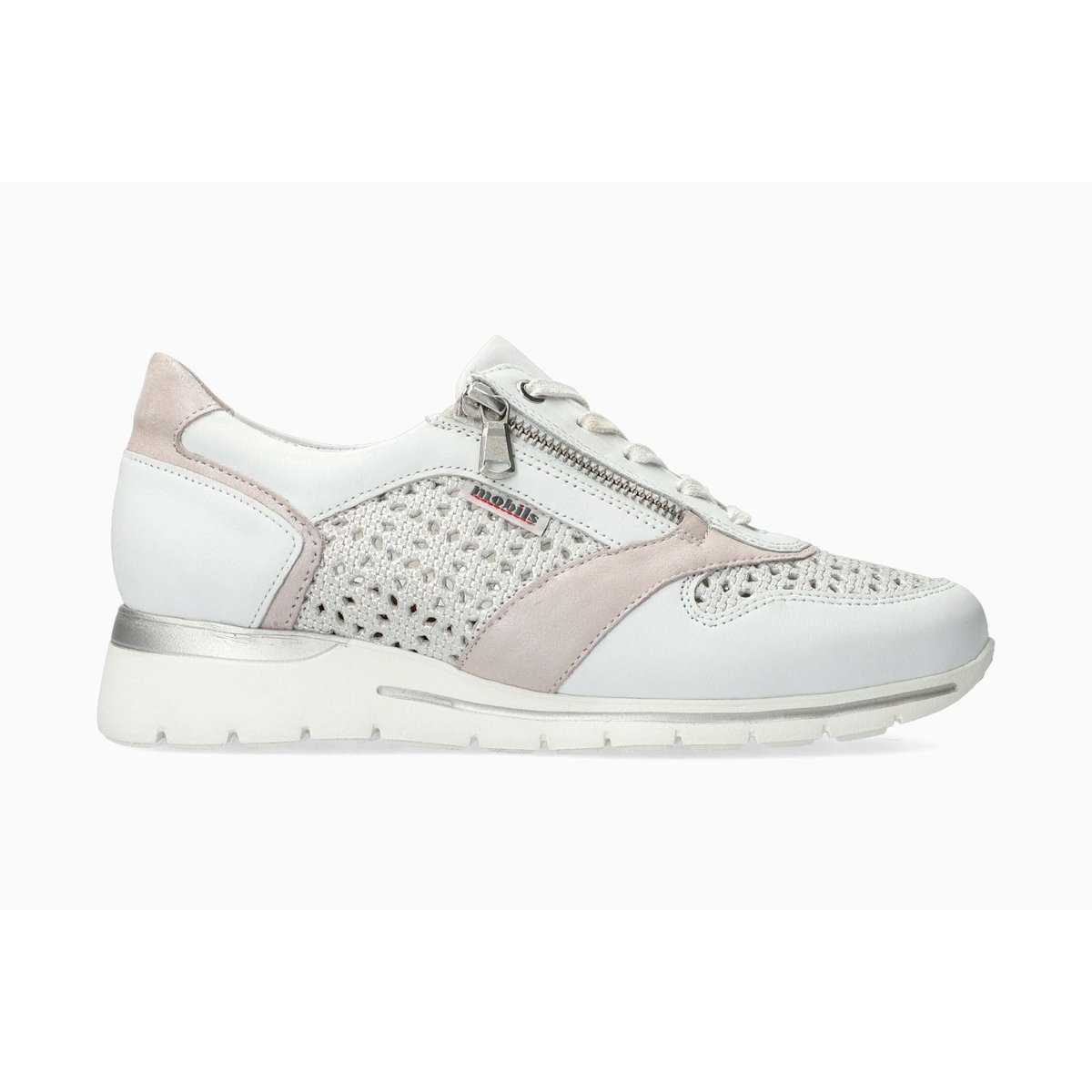 Baskets en cuir EREEN PERF blanc pur p5146514, MEPHISTO