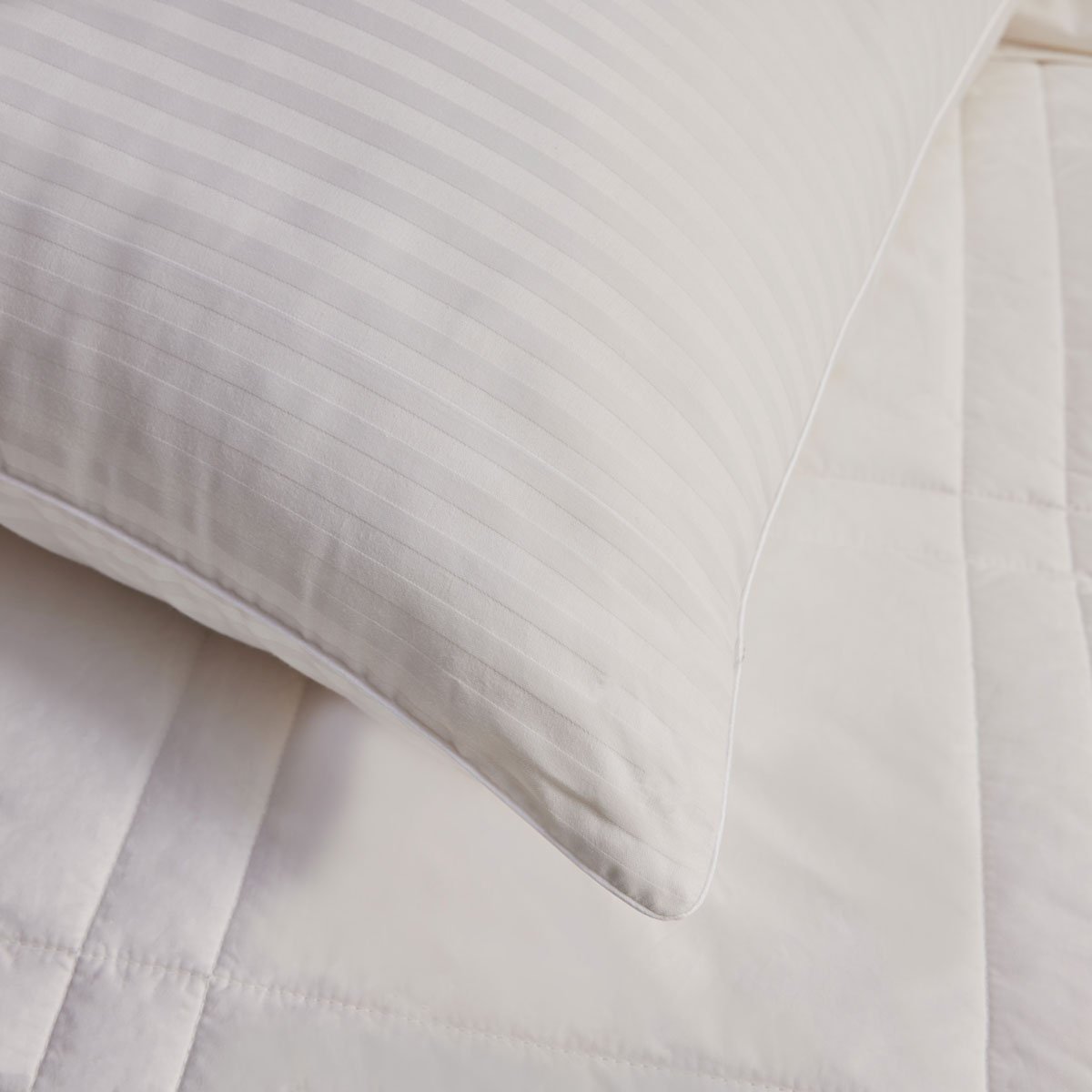 Oreiller Satin rayé - MEDIUM blanc, TOISON D OR