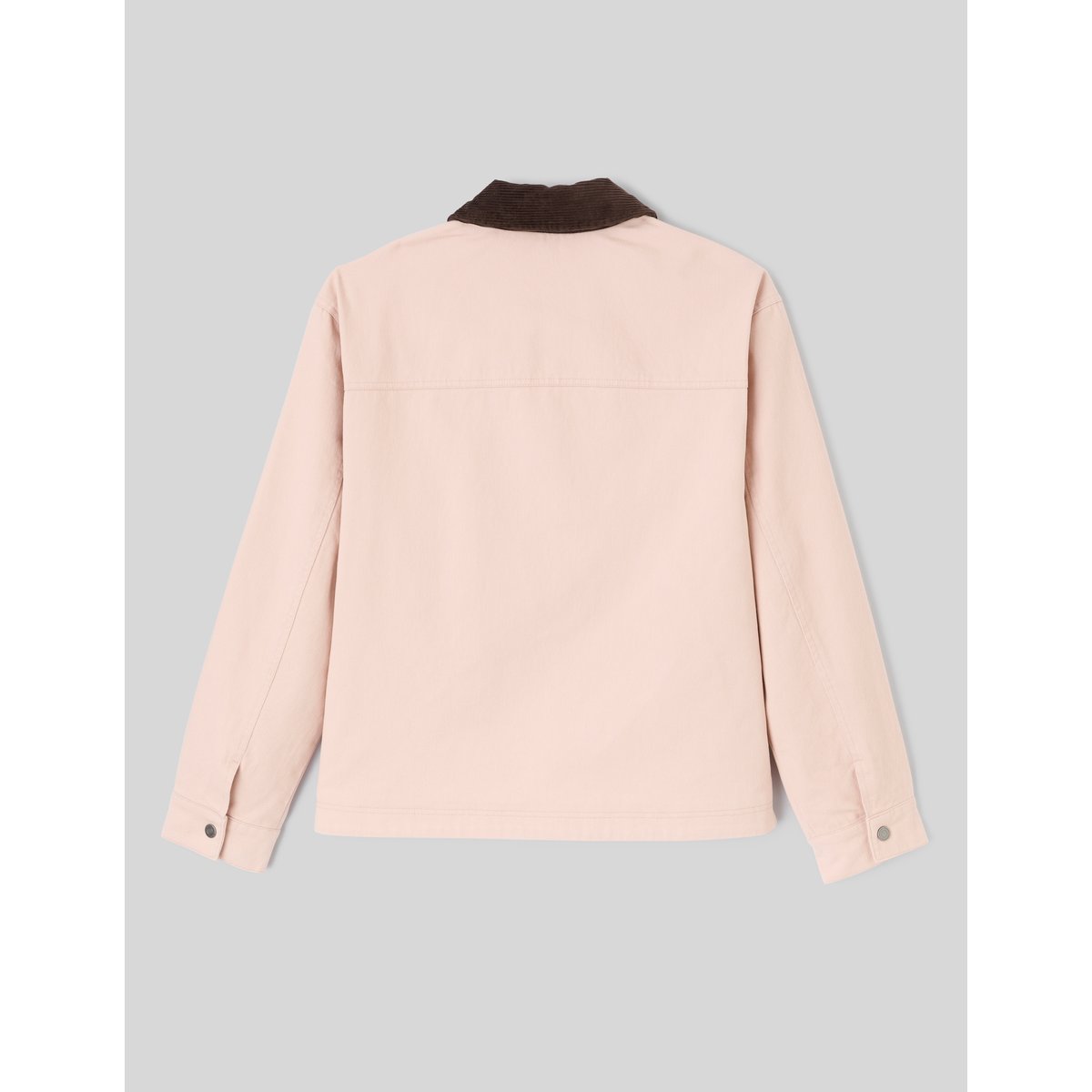 Veste zippée unie col velours rose pâle, BZB