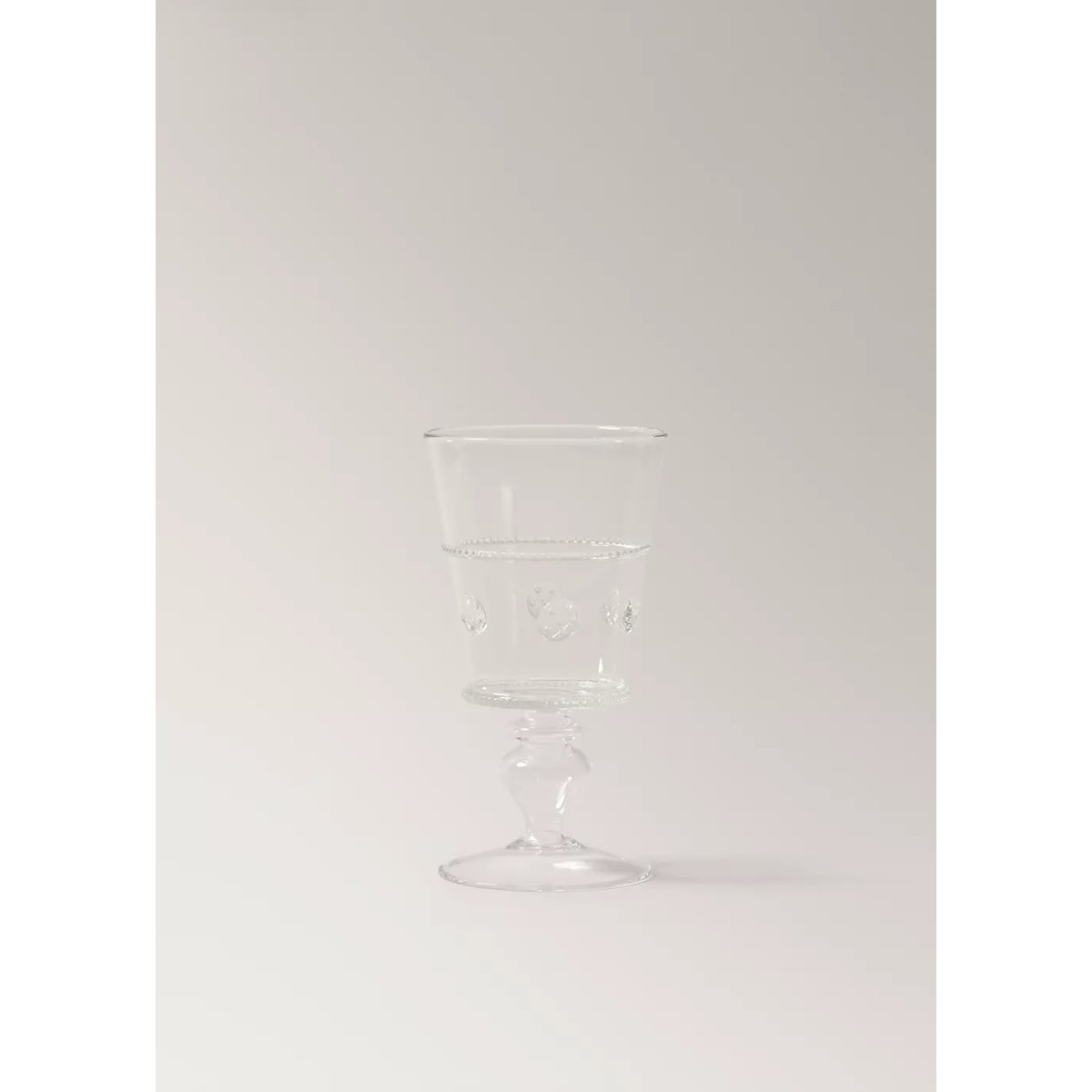 Verre à pied en borosilicate à relief transparent orange, MANGO HOME