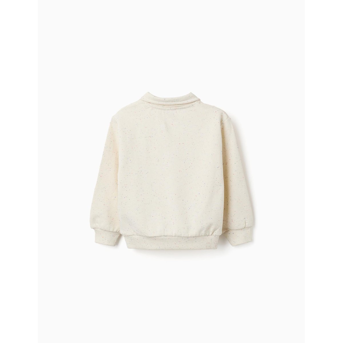 Sweat en coton avec imprimé cœur en relief blanc, ZIPPY