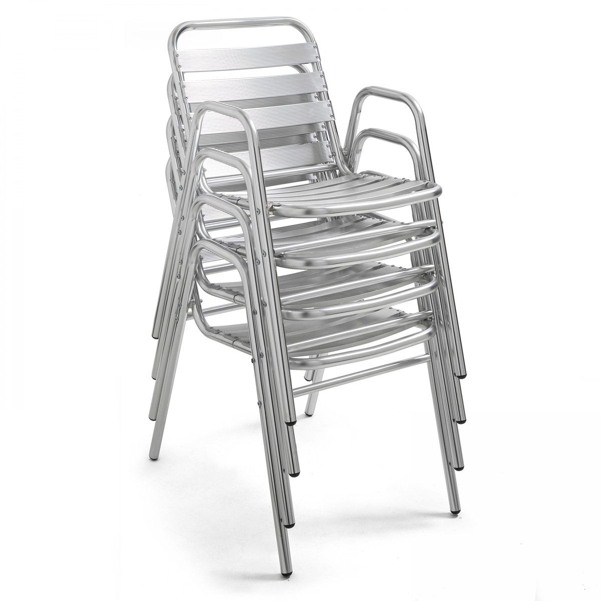 Table de jardin carrée en aluminium et 2 fauteuils, NOTTING HILL gris, OVIALA