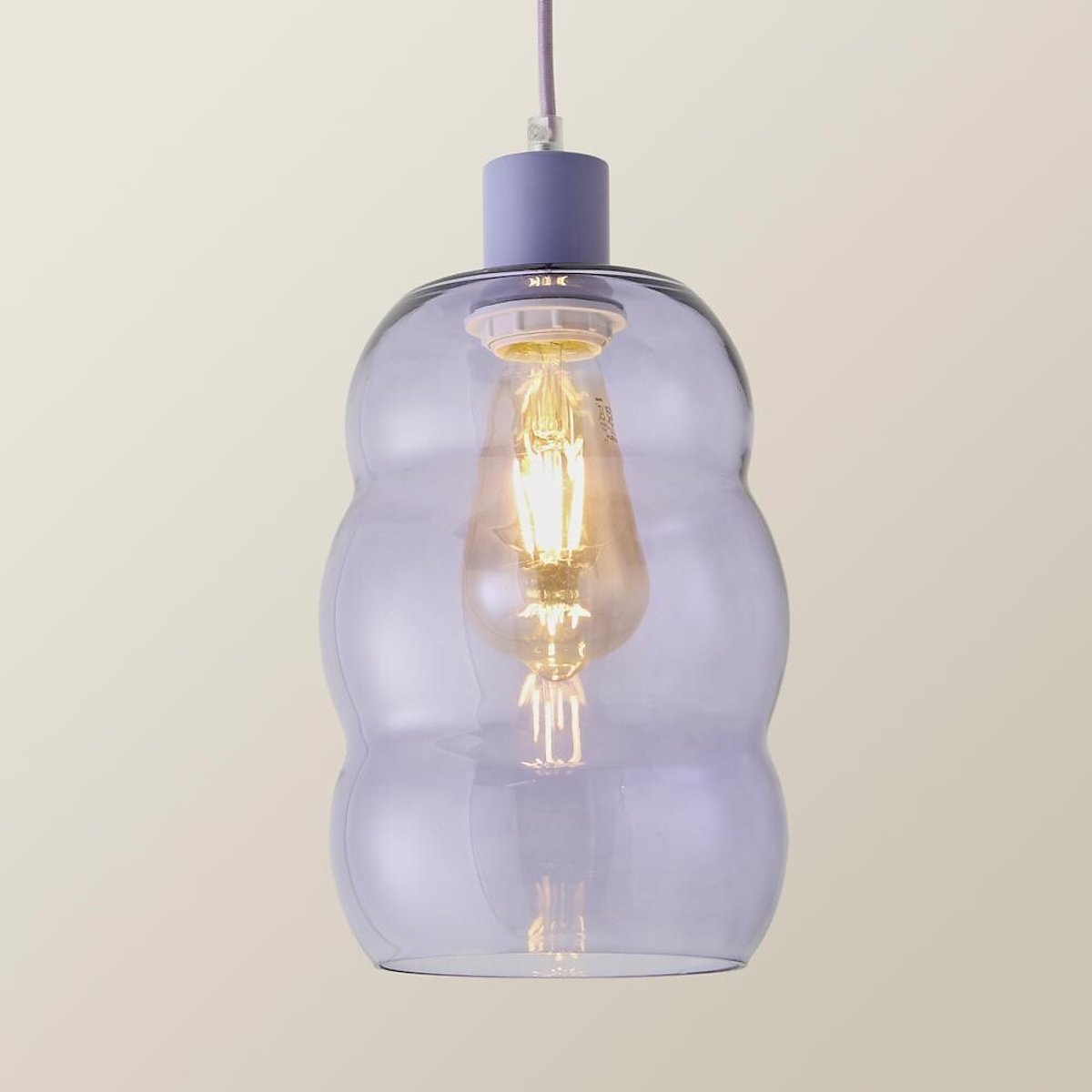 Lola Glass Bubble Pendant Light purple, SO'HOME