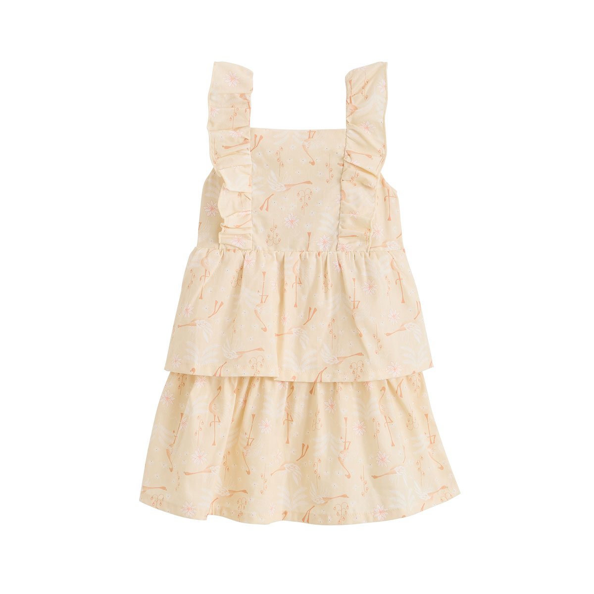 Robe enfant en popeline Poésie d'été vanille, PETIT BEGUIN