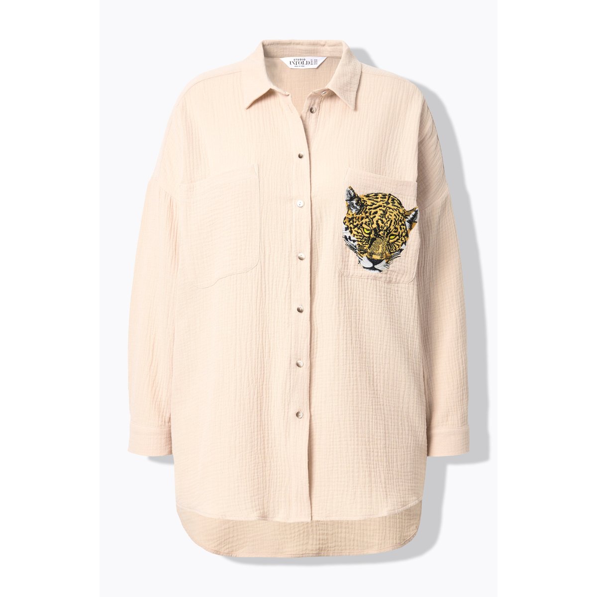 Blouse en mousseline oversize beige, STUDIO UNTOLD