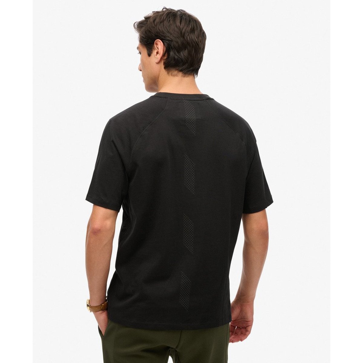 T-shirt décontracté à logo Tech noir/réfléchissant, SUPERDRY