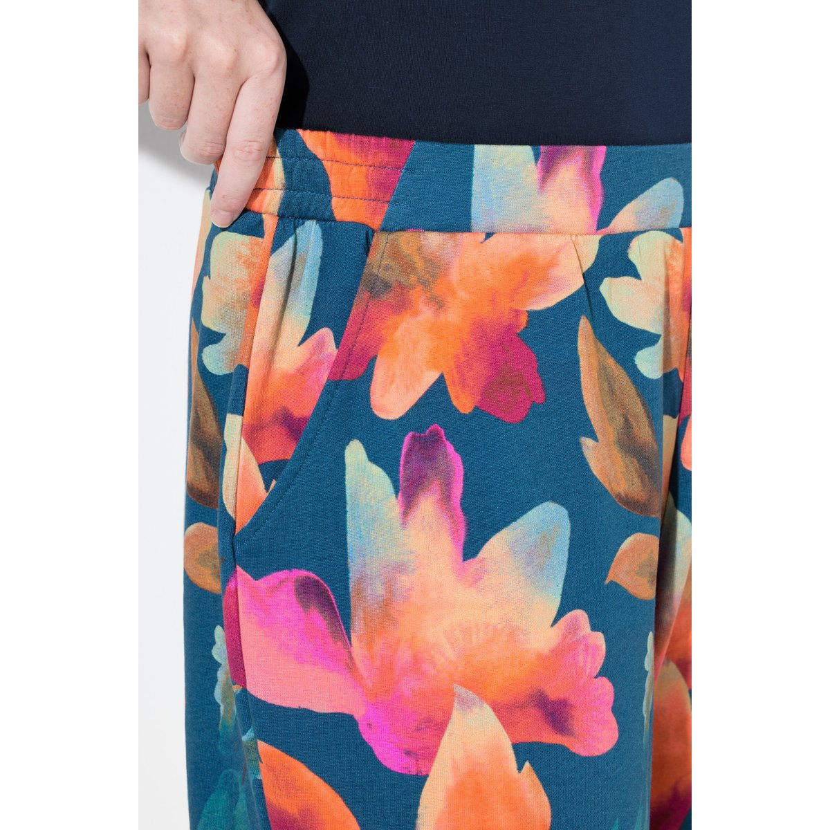 Pantalon Rose en molleton de coton bio marine, ULLA POPKEN