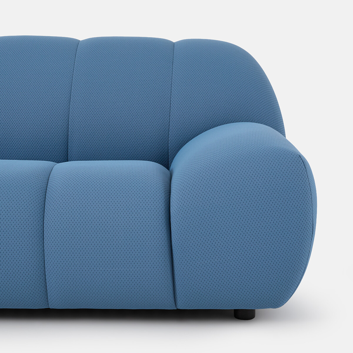 Canapé d'angle gauche, 4 places, en tissu matelassé, NURIA bleu, LA REDOUTE INTERIEURS