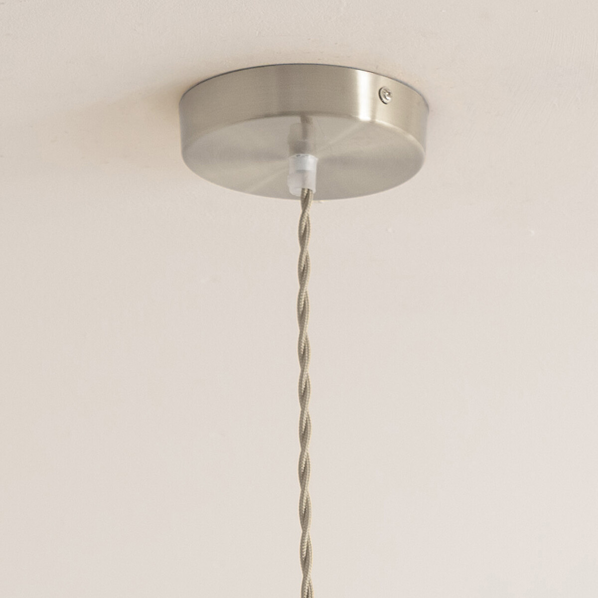Lora Pendant Light with Glass 5-Tier Shade in Brushed Chrome pink, SO'HOME