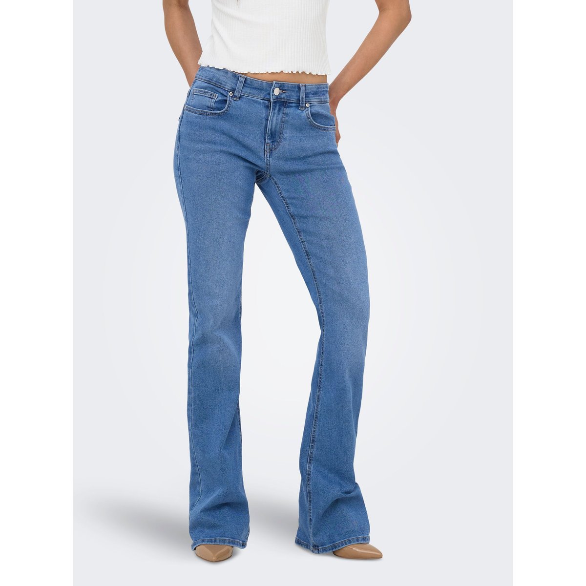 Jean Flared light blue denim, ONLY