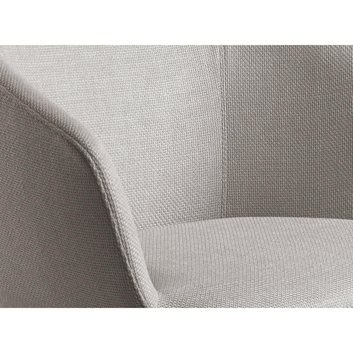 Chaise pivotante en tissu gris clair gris | acier, ANGEL CERDA