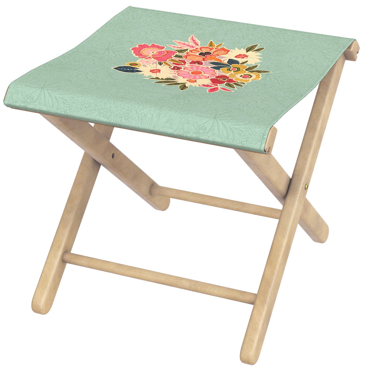 Pliant pêcheur en eucalyptus et toile outdoor, KIMIKO bleu, VENT DE BOHÈME