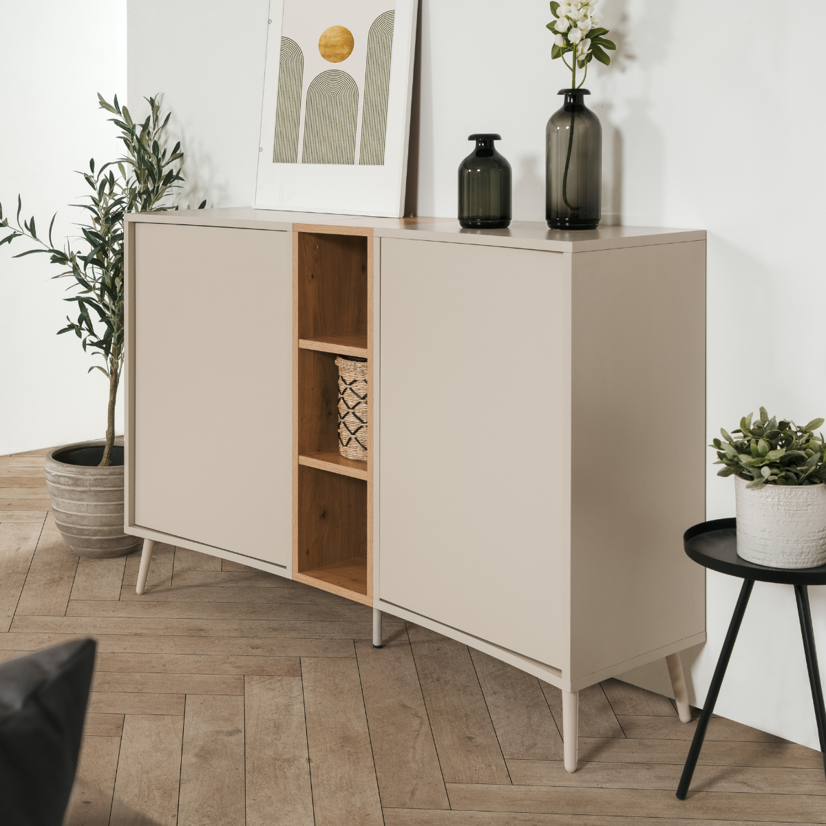 Buffet 2 portes MYR beige, CALICOSY