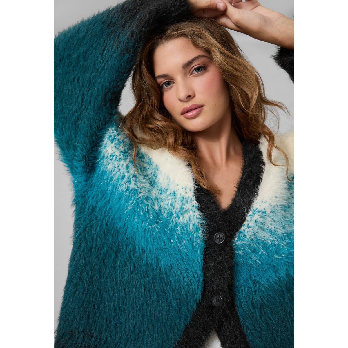 Cardigan En Maille vert, GUESS