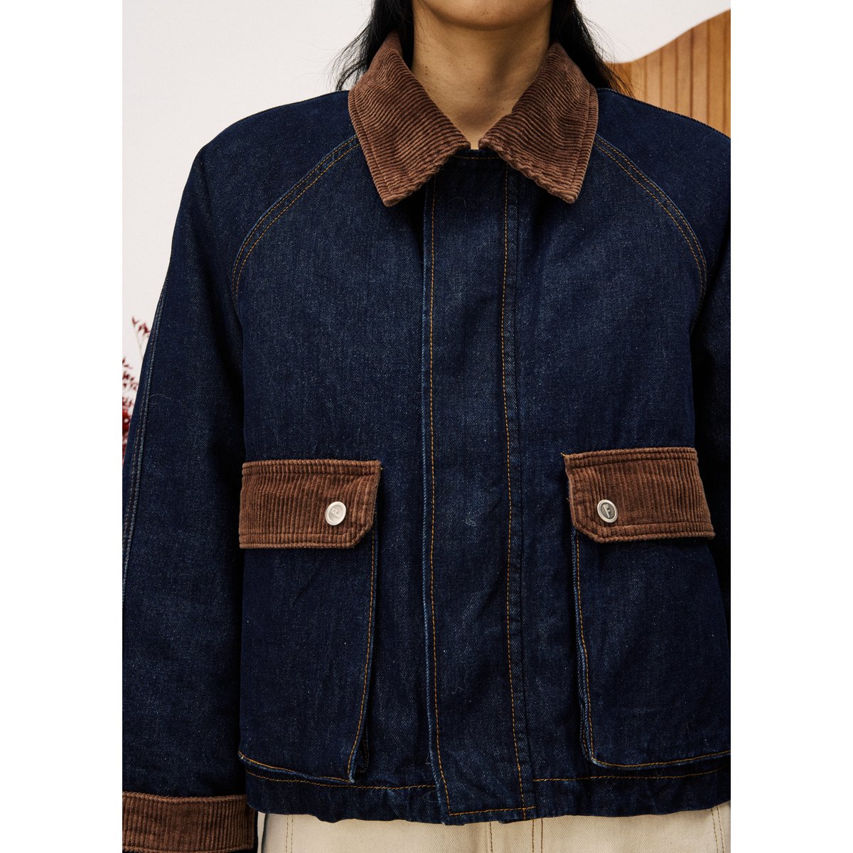 Veste en coton ZOLA bleu nuit, FRNCH
