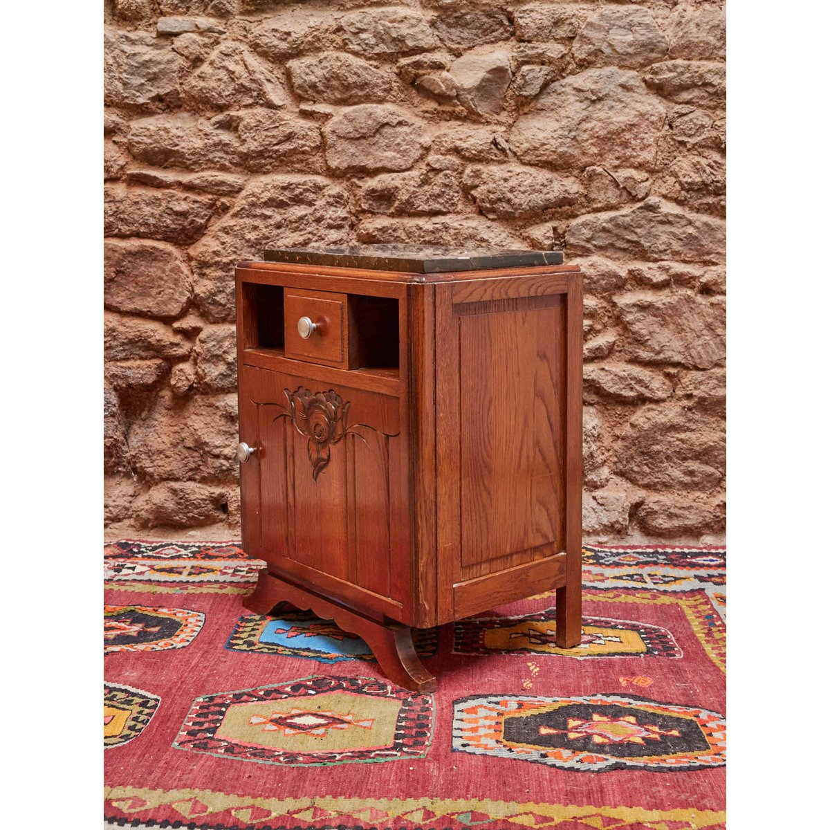 Paire de chevets Art déco Odile N°1261 - Bon état bois foncé, DEBONGOUT