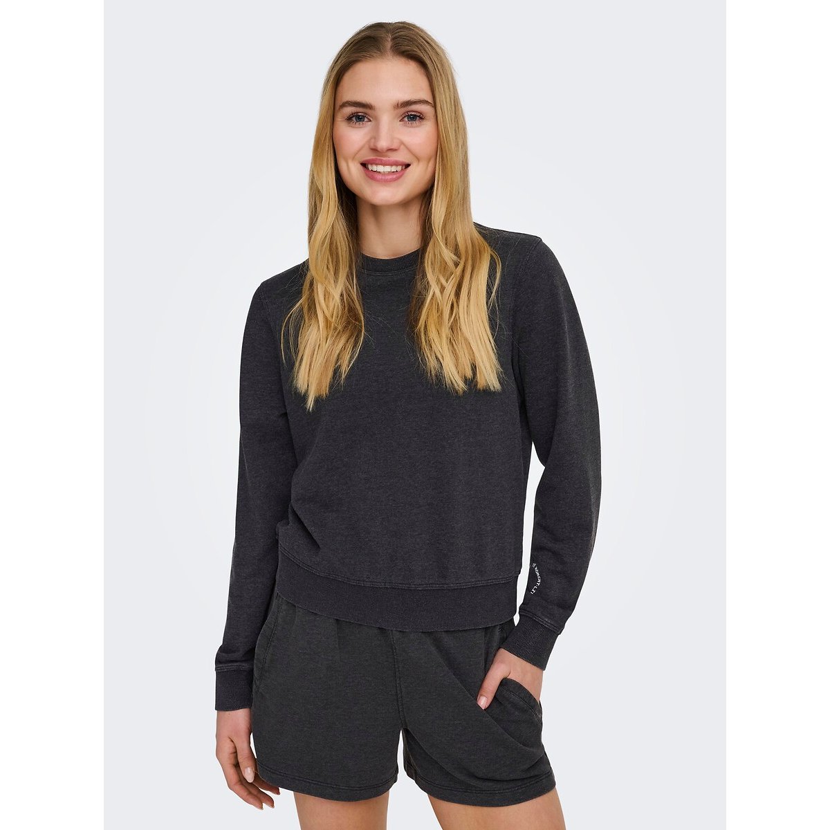 Back Print Sweatshirt black, ONLY PLAY