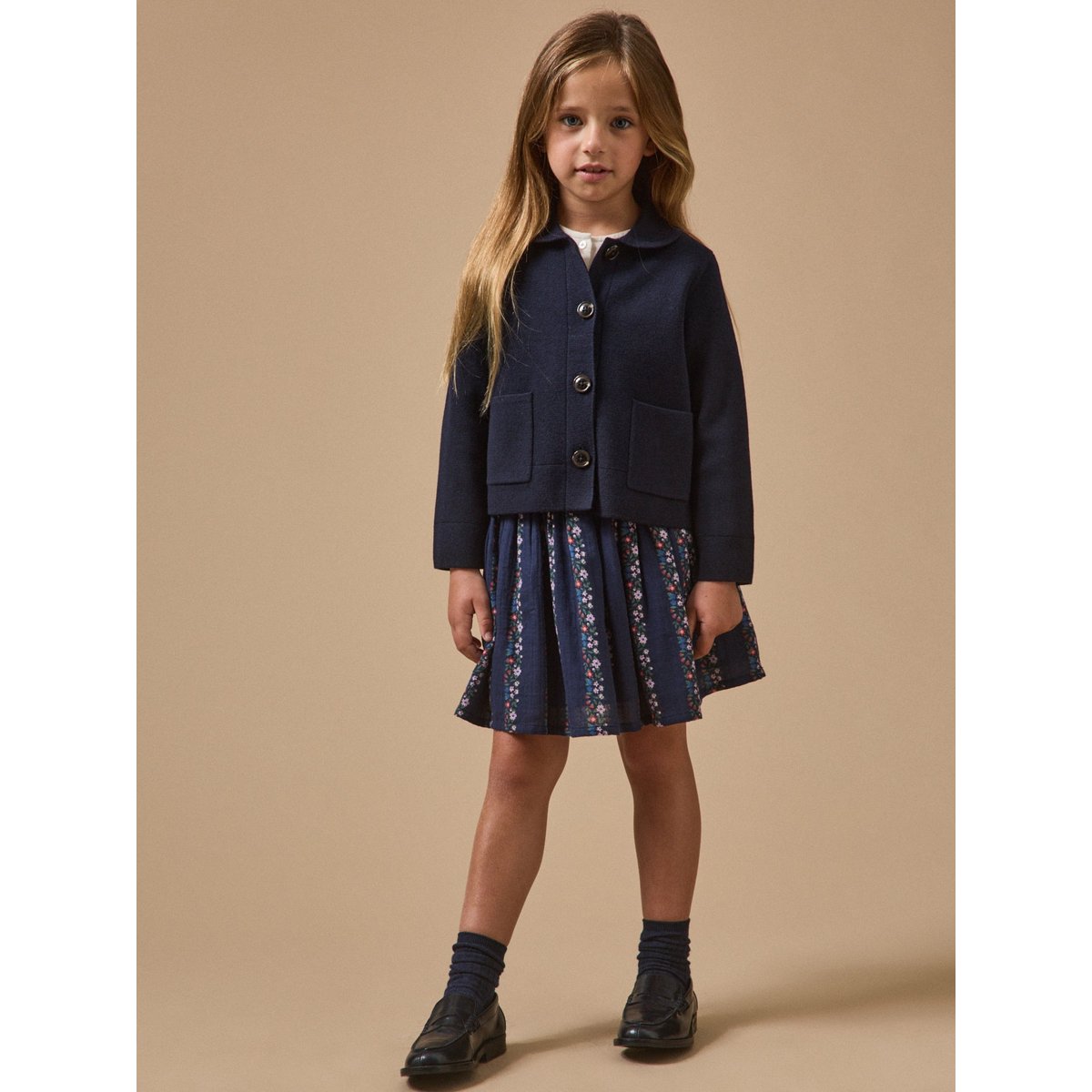 Cardigan en maille MILANo  - collection JUNIOR marine, CYRILLUS