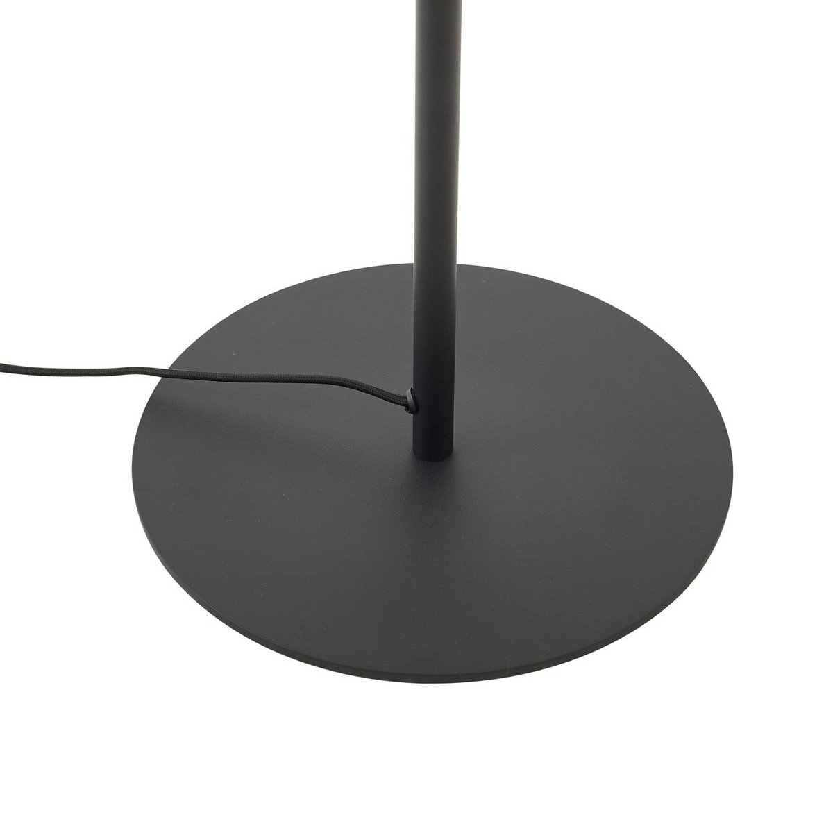 Lampadaire en verre design, Lelia gris fumé, noir sable, LINDBY