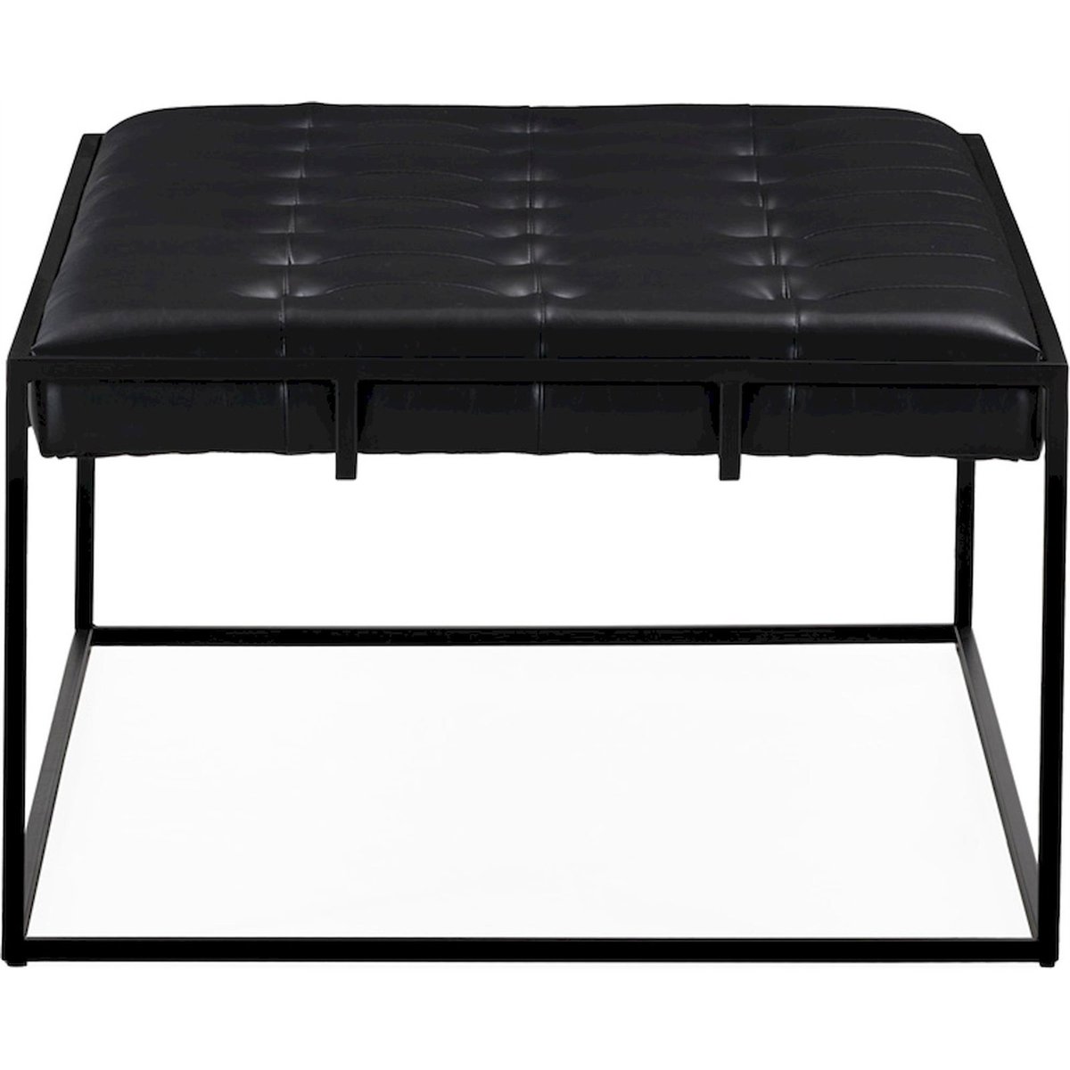 Banc capitonné en métal noir, RECOLLECTION
