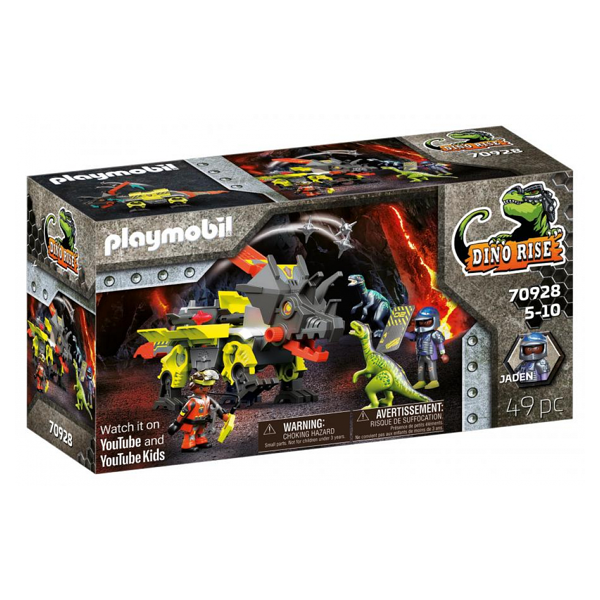 70928  Robo-dino de combat multicolore, PLAYMOBIL