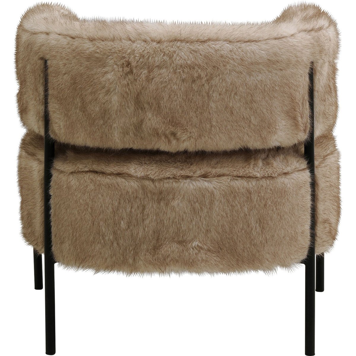Fauteuil en polyester poils longs, LILJA beige, KARE DESIGN