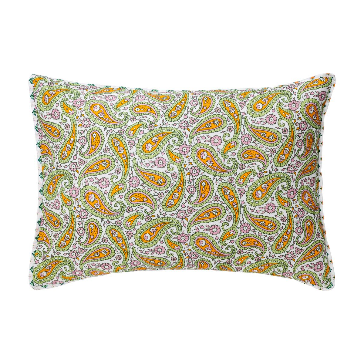 Taie décorative en Coton, ÉTÉ INDIEN mandala, LE JACQUARD FRANCAIS
